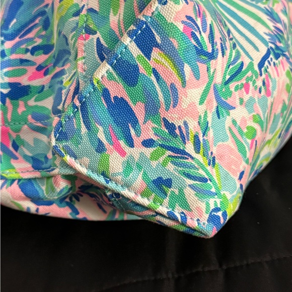 Lilly Pulitzer Blue and Pink Tropical Tote Bag - Picture 7 of 10